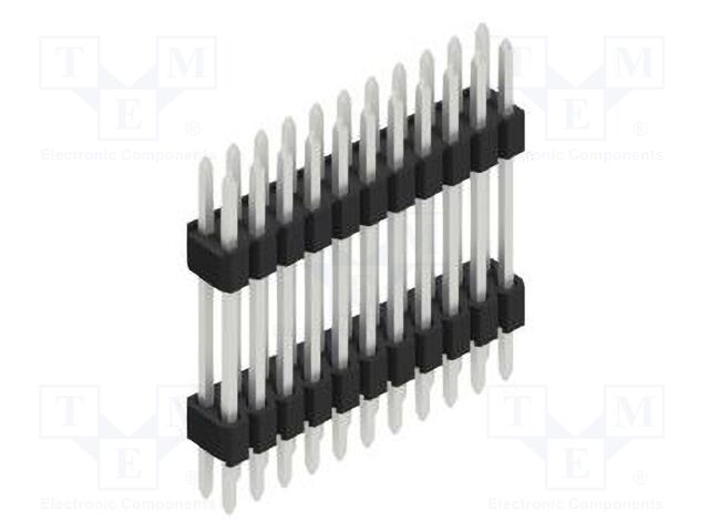 Connector: pin strips; pin header; male; PIN: 22; 1.27mm; THT; 2x11