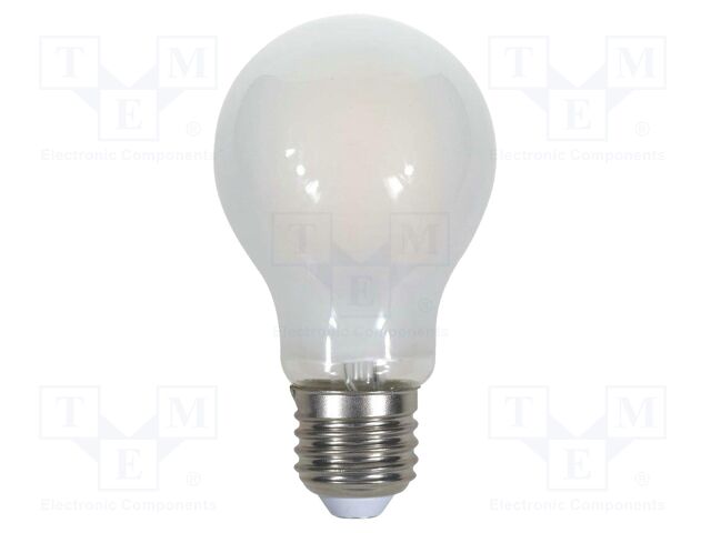 LED lamp; white warm; E27; 220÷240VAC; 800lm; P: 8W; 300°; 2700K