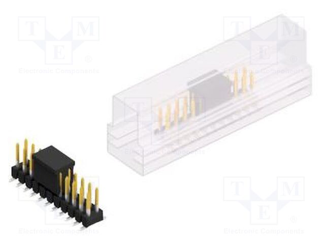 Connector: pin strips; pin header; male; PIN: 22; 2.54mm; SMT; 2x11
