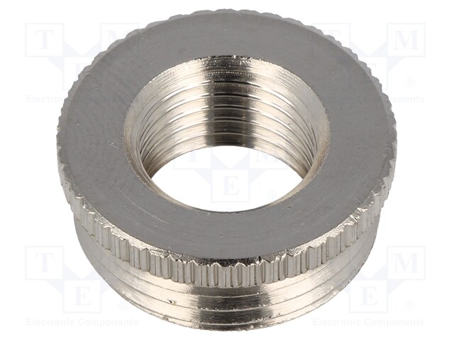 Reduction of threads for glands; Int.thread: PG7; brass; nickel