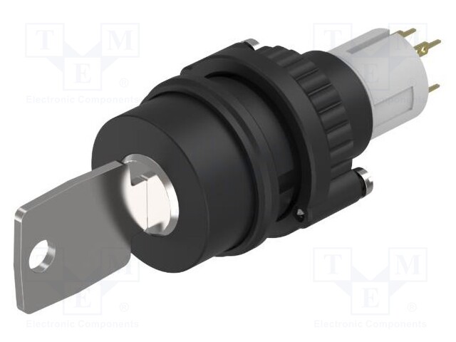 Switch: rotary with key; Stabl.pos: 2; NC + NO; 14; Pos: 2