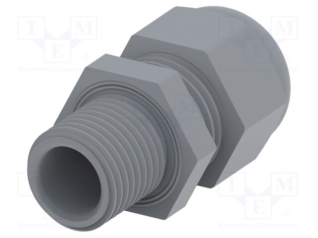 Cable gland; without nut,with long thread; M16; 1.5; IP68; grey