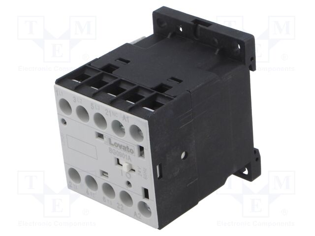 Contactor: 3-pole; NO x3; Auxiliary contacts: NC; 24VAC; 9A; BG
