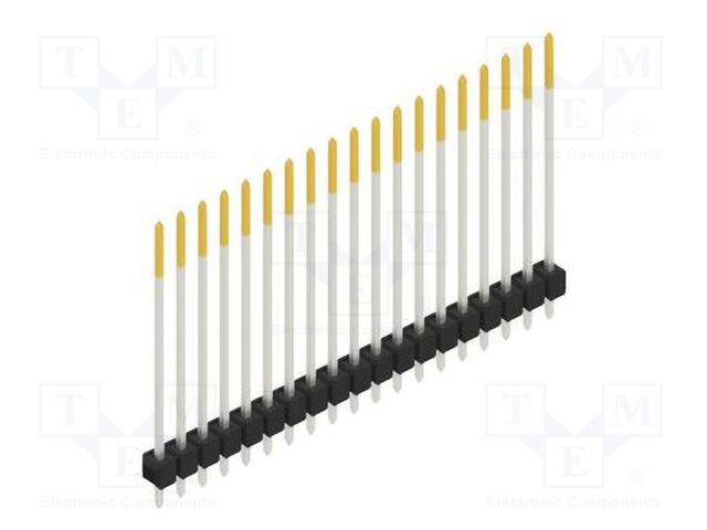 Connector: pin strips; pin header; male; PIN: 19; 2.54mm; THT; 1x19