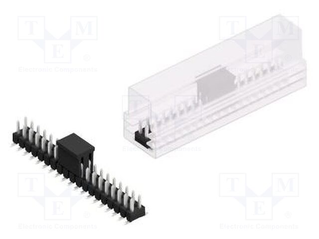 Connector: pin strips; pin header; male; PIN: 38; 2.54mm; SMT; 2x19