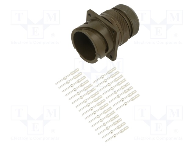 Connector: circular; VG95234; socket; male; PIN: 24; with contacts