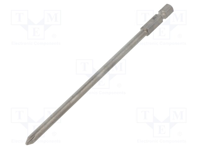 Screwdriver bit; Phillips; PH1; Overall len: 127mm