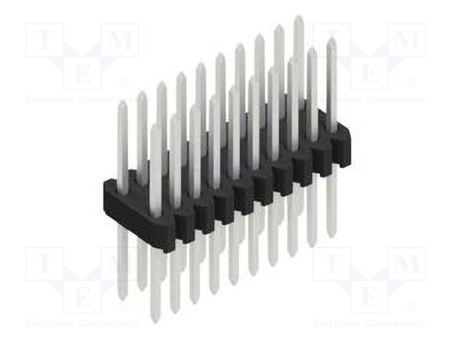 Connector: pin strips; pin header; male; PIN: 20; 1.27mm; THT; 2x10