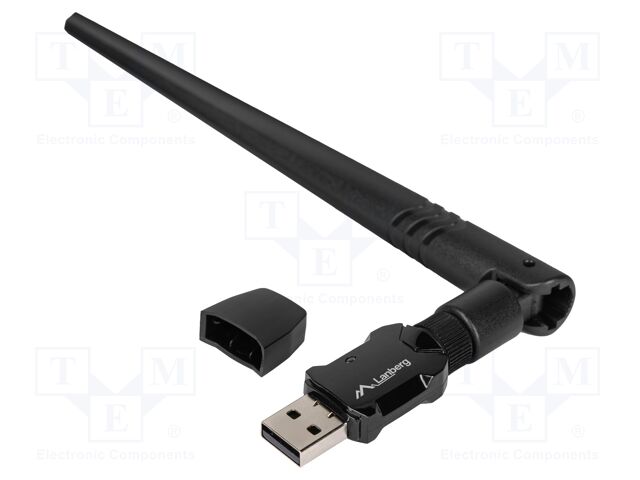 PC extension card: WiFi network; USB A plug; USB 2.0; black