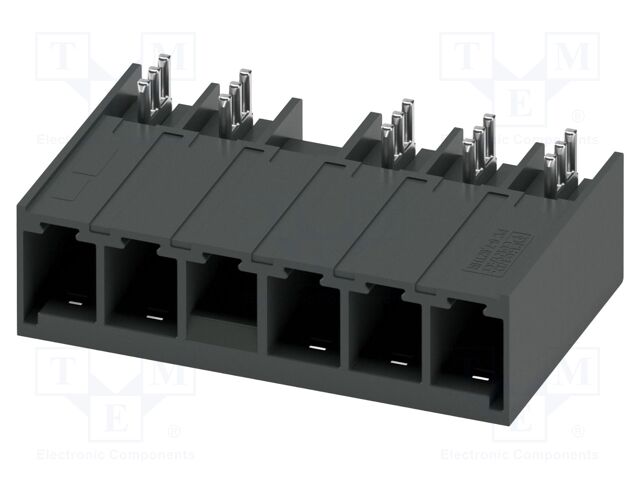 PCB headers, nominal cross section: 6 mm?, color: black, nom