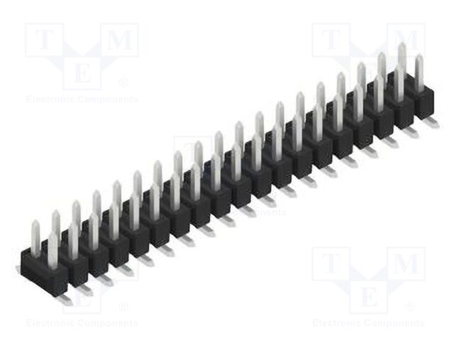 Connector: pin strips; pin header; male; PIN: 38; 2.54mm; SMT; 2x19