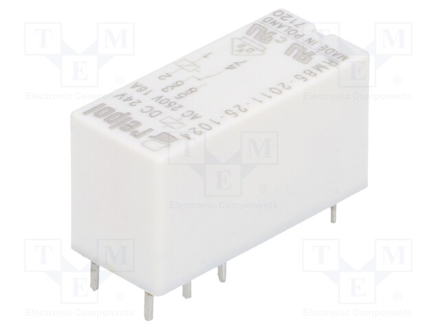 Relay: electromagnetic; SPDT; Ucoil: 24VDC; 16A/250VAC; 16A/24VDC