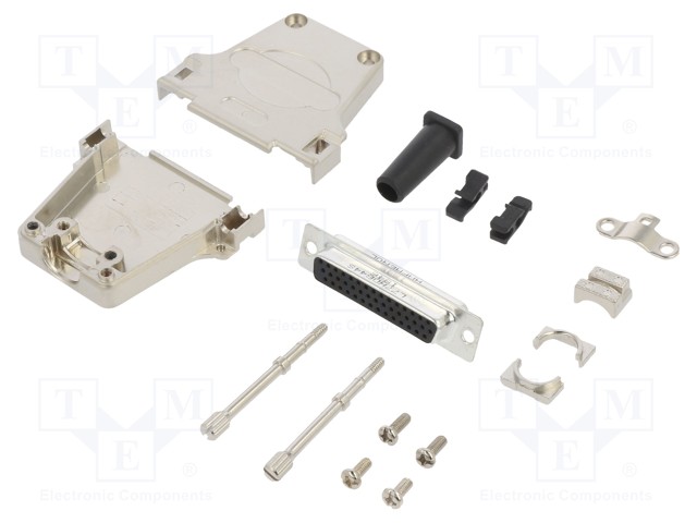 D-Sub; PIN: 25; male; shielded,with strain relief; straight