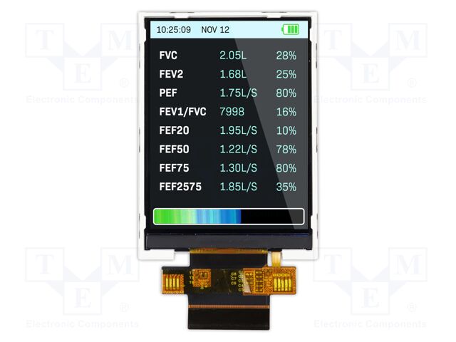 Display: TFT; 2.8"; 240x320; Illumin: LED; Dim: 50x69.2x2.65mm; RGB