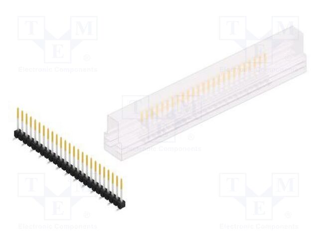 Connector: pin strips; pin header; male; PIN: 25; 2.54mm; SMT; 1x25