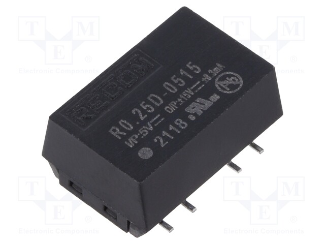 Converter: DC/DC; 0.25W; Uin: 4.5÷5.5V; Uout: 15VDC; Uout2: -15VDC
