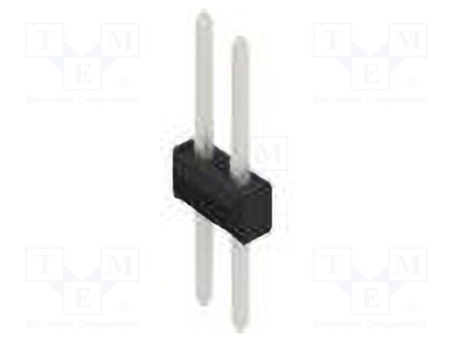 Connector: pin strips; pin header; male; PIN: 2; 2.54mm; THT; 2x1