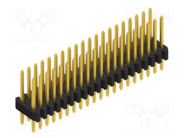 Connector: pin strips; pin header; male; PIN: 40; 1.27mm; THT; 2x20