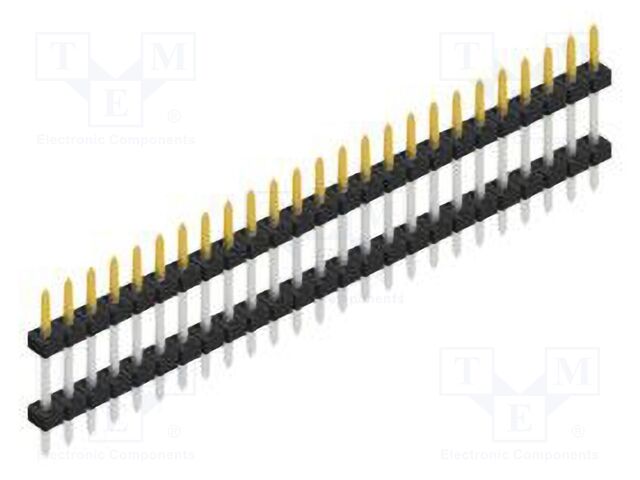 Connector: pin strips; pin header; male; PIN: 25; 2mm; THT; 1x25