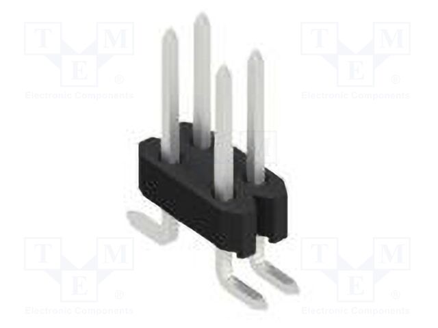 Connector: pin strips; pin header; male; PIN: 4; 1.27mm; SMT; 2x2