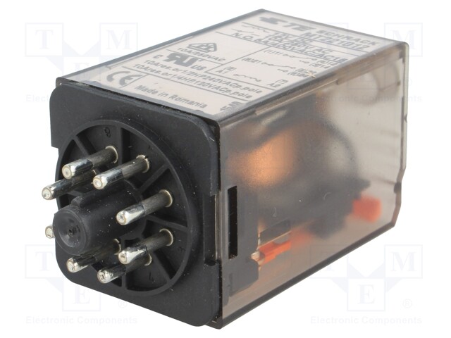 Relay: electromagnetic; DPDT; Ucoil: 12VDC; 10A/250VAC; 10A/30VDC