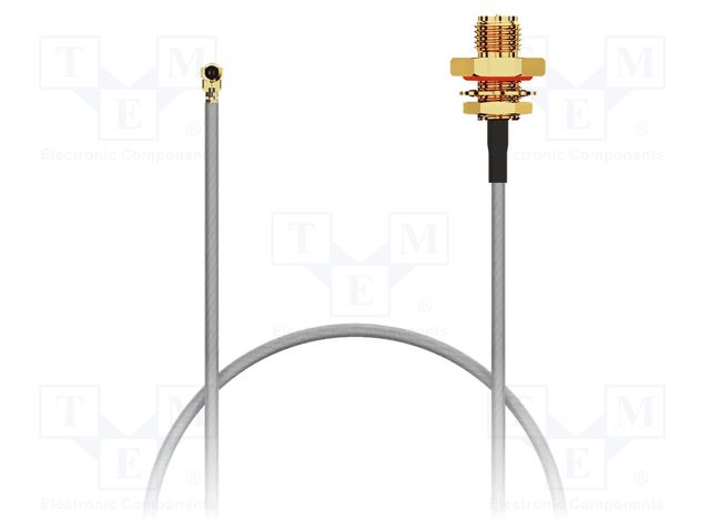 Cable; IPEX MHF,RP-SMA female; brown; -40÷90°C; 0÷3GHz; 50mm; 50Ω