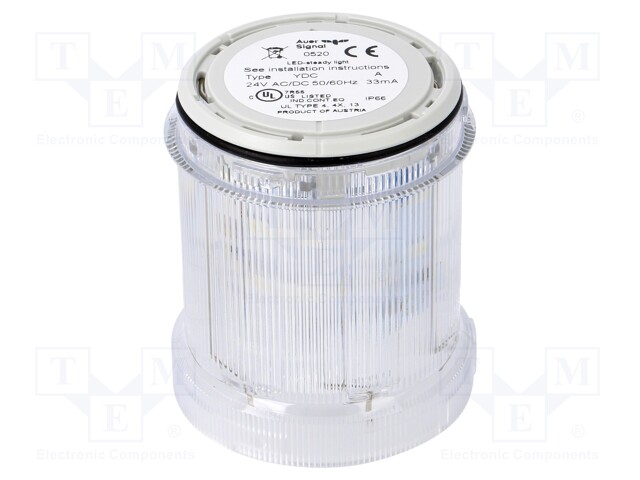 Signaller: lighting; LED; transparent; Usup: 24VDC; Usup: 24VAC