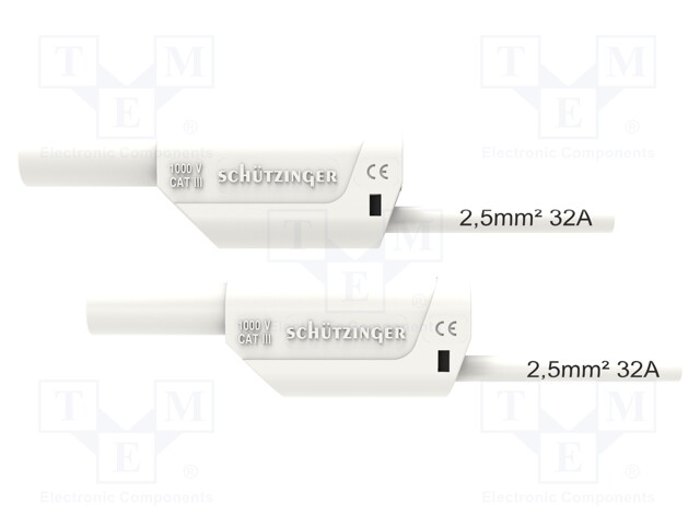 Test lead; 32A; 4mm banana plug-4mm banana plug; Urated: 1kV