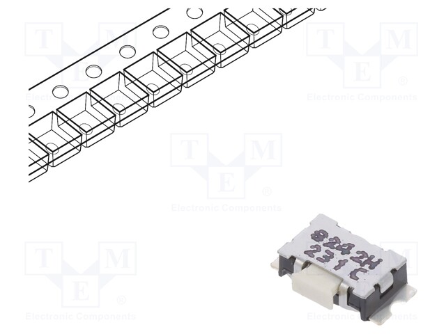 Microswitch TACT; SPST-NO; Pos: 2; 0.05A/32VDC; SMT; none; 2.5N