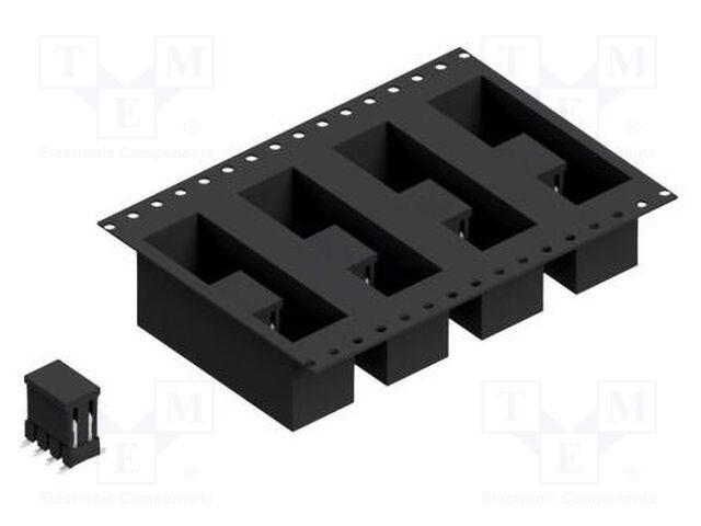 Connector: pin strips; pin header; male; PIN: 8; 2.54mm; SMT; 2x4