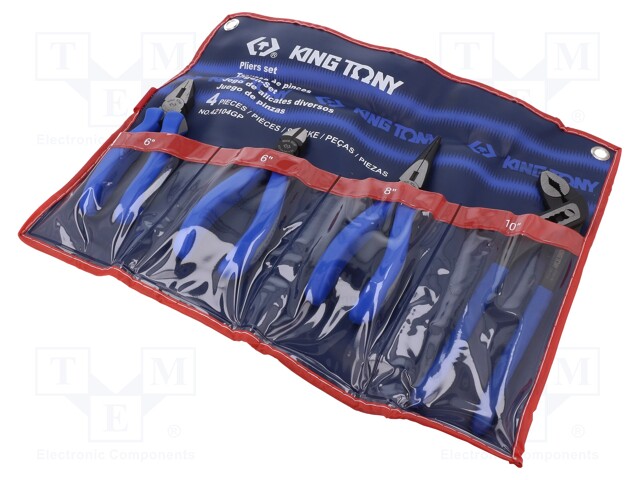 Kit: pliers; Pcs: 4; cutting,adjustable,universal; case