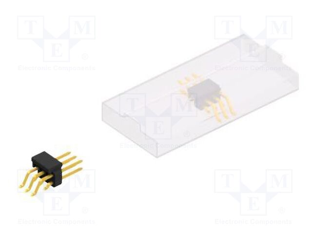 Connector: pin strips; pin header; male; PIN: 6; 2.54mm; SMT; 2x3