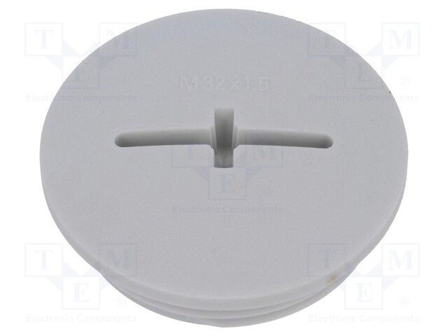 Stopper; M32; IP54; Mat: polyamide; light grey