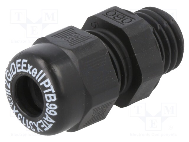 Cable gland; with metric thread; M12; IP68; Mat: polyamide; black