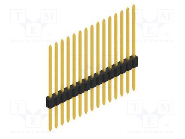 Connector: pin strips; pin header; male; PIN: 15; 1.27mm; THT; 1x15
