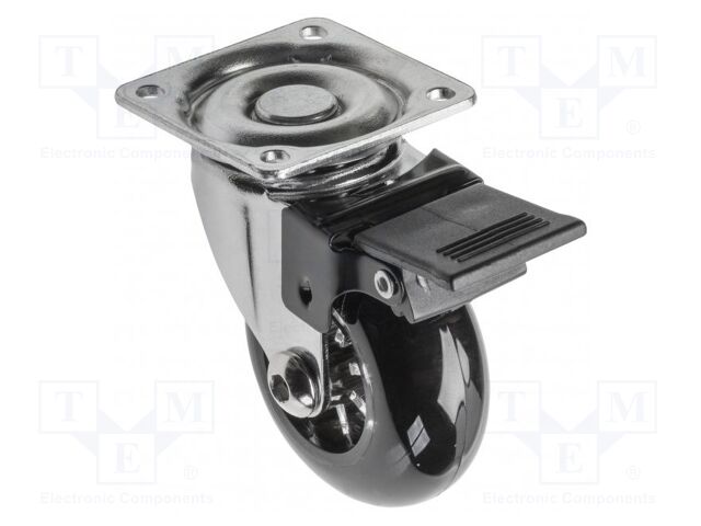 Furniture wheel; Ø: 50mm; with locking