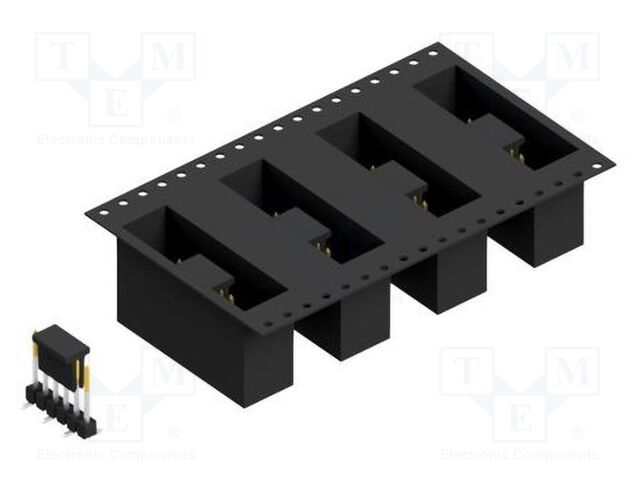 Connector: pin strips; pin header; male; PIN: 6; 2.54mm; SMT; 1x6
