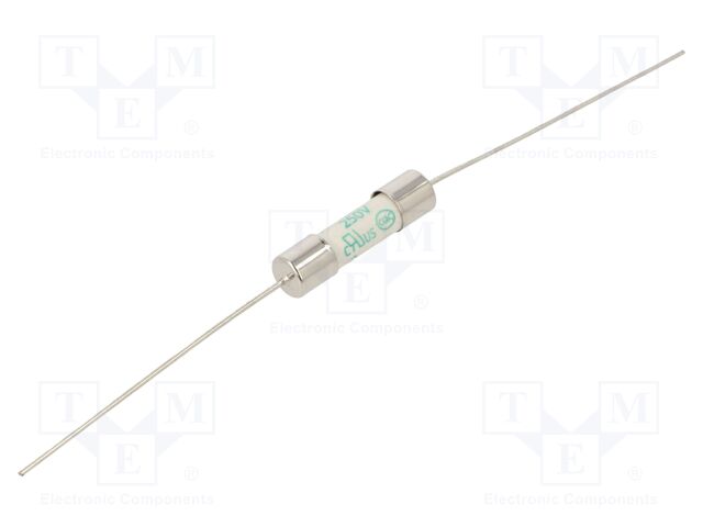 Fuse: fuse; ceramic; 2A; 250V; time-lag; 5x20mm; brass; axial