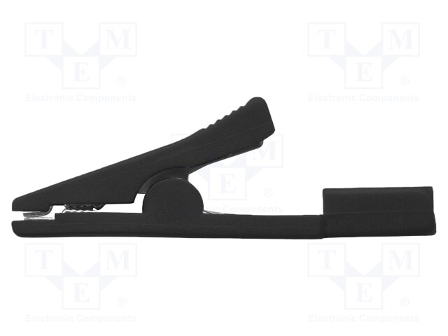 Crocodile clip; 3A; 70VDC; black; Grip capac: max.8mm; Mat: nickel
