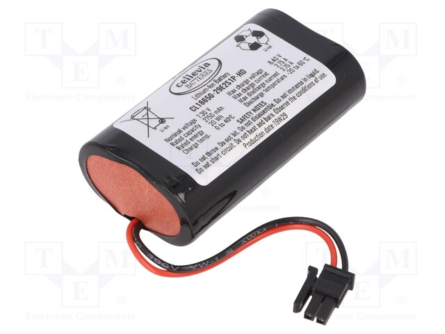 Re-battery: Li-Ion; Cell: SAMSUNG; MR18650; 7.3V; 2750mAh; Imax: 6A