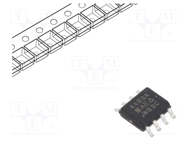 Transistor: P-MOSFET; unipolar; -30V; -15.4A; 3.8W; SO8