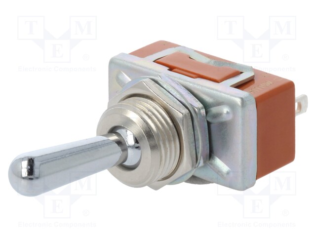 Switch: toggle; Pos: 2; SPDT; ON-ON; 6A/125VAC; 6A/30VDC; -25÷70°C