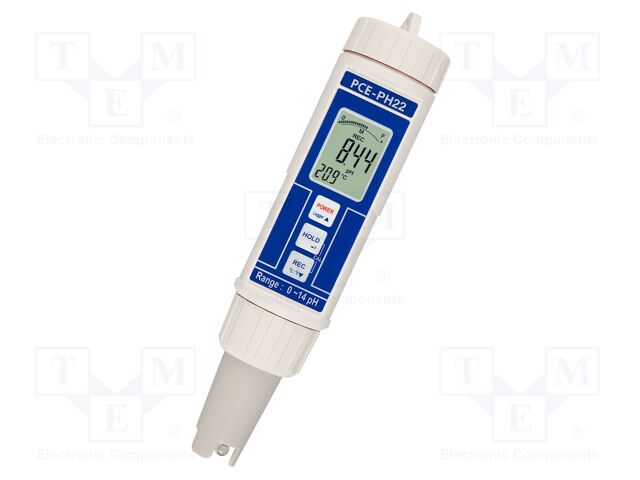 Meter: pH; LCD; 0÷14pH; IP21; Dim: 186x32x40mm; Temp: -5÷80°C