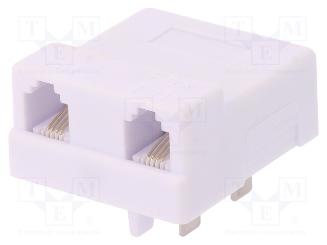 Adapter; RJ11 socket x2,WT4 plug; angled 90°