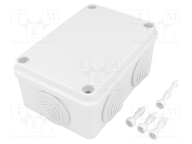 Enclosure: junction box; X: 80mm; Y: 120mm; Z: 50mm; ABS,polystyrene