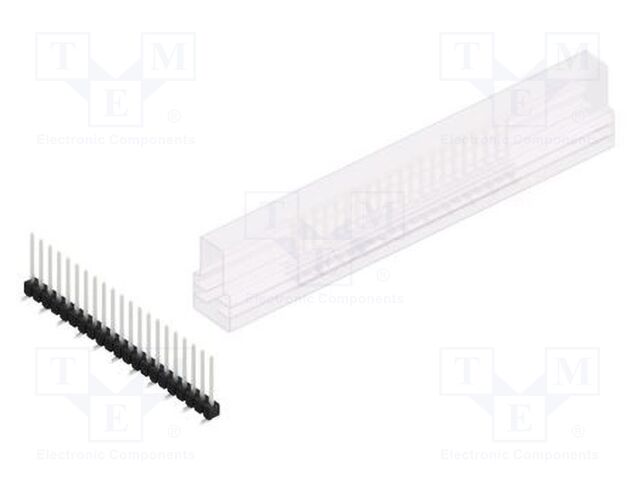 Connector: pin strips; pin header; male; PIN: 21; 2.54mm; SMT; 1x21