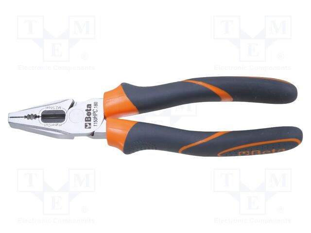 Pliers; universal; ergonomic two-component handles; 180mm