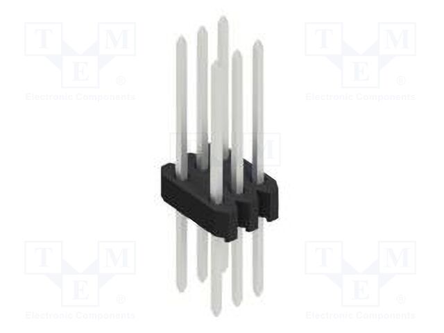 Connector: pin strips; pin header; male; PIN: 6; 1.27mm; THT; 2x3