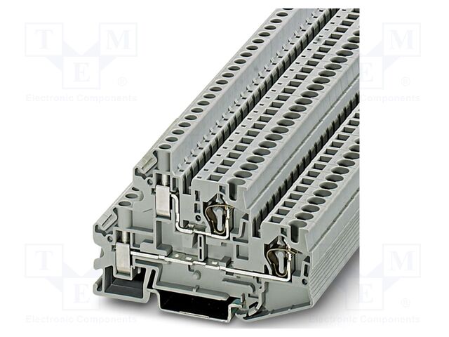 Splice terminal: rail; PA; terminals: 4; W: 6.2mm; H: 81mm; Body: grey