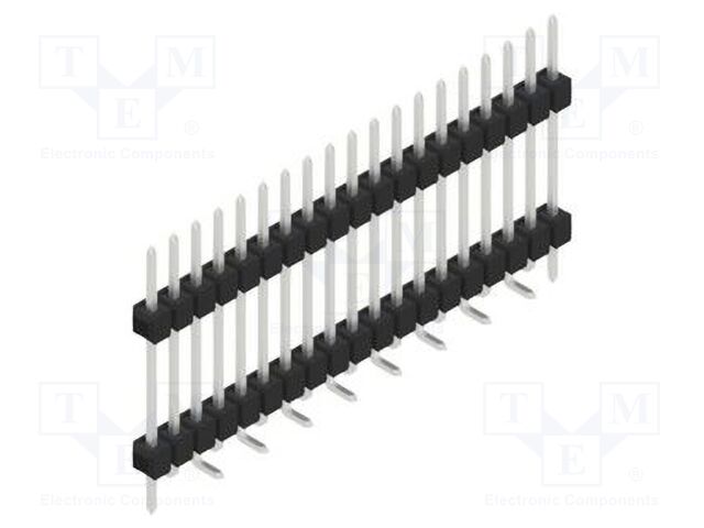 Connector: pin strips; pin header; male; PIN: 19; 2.54mm; SMT; 1x19